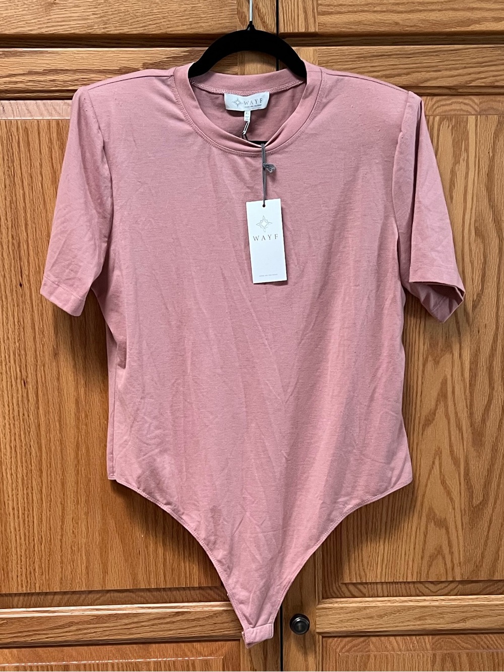 Wayf mauve bodysuit With Shoulder Pads, NWT, Size XL